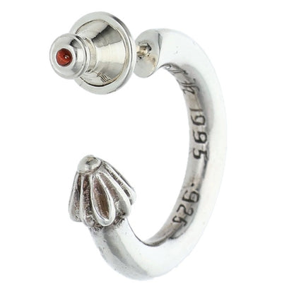 Chrome Hearts Plain Hoop Silver Earring Size ONE SIZE