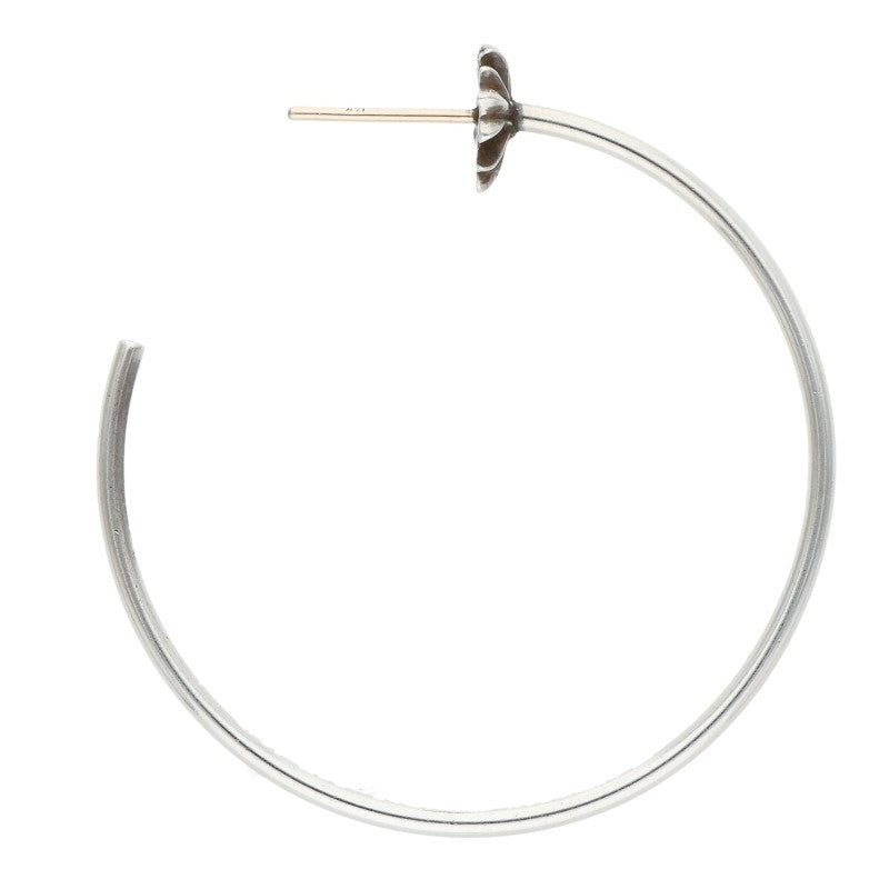 Chrome Hearts CH Plus Hoop Silver Earring Size ONE SIZE