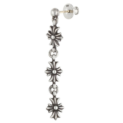 Chrome Hearts Tiny E CH Plus 3 Silver Earring Size ONE SIZE