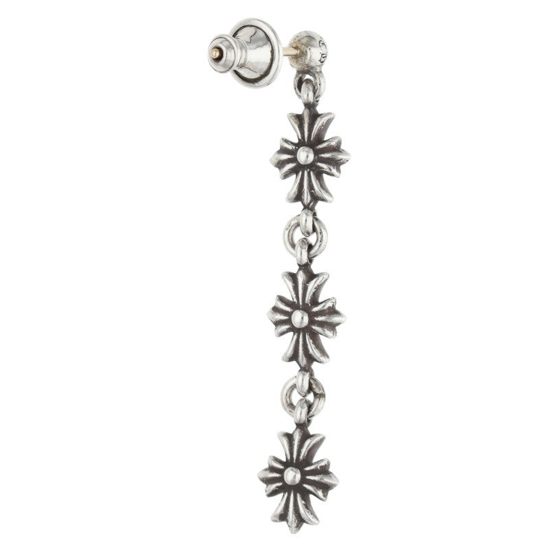 Chrome Hearts Tiny E CH Plus 3 Silver Earring Size ONE SIZE