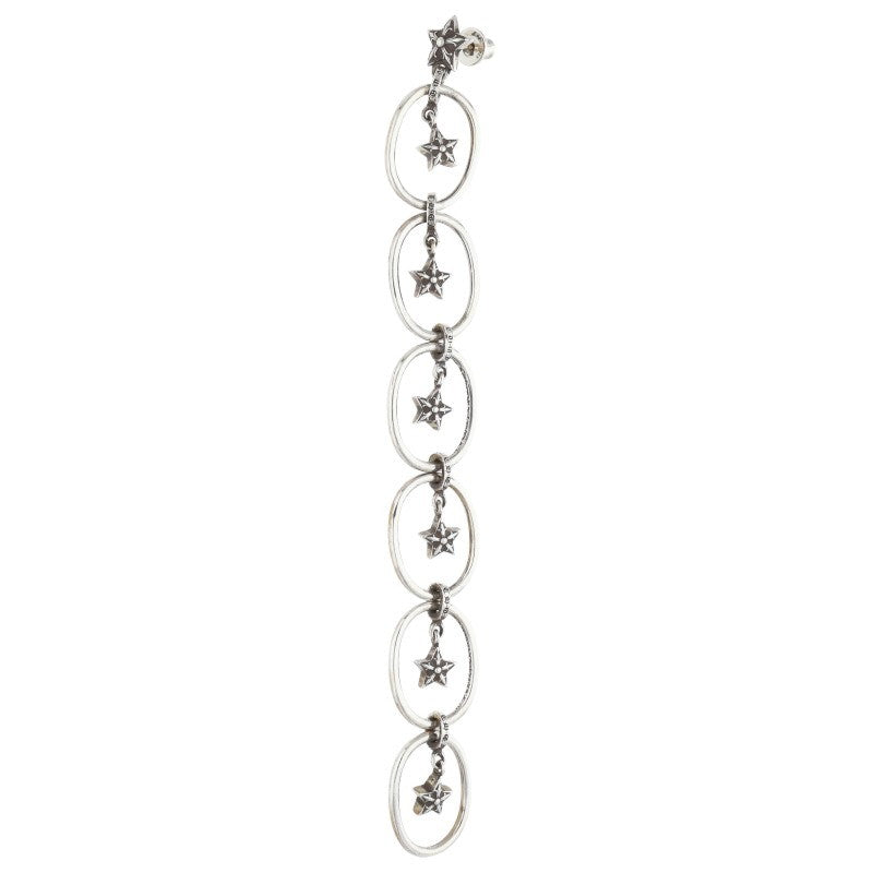 Chrome Hearts Paper Oval Star Silver Earring Size ONE SIZE