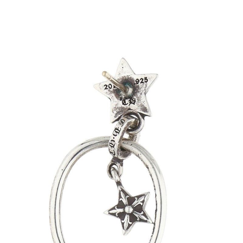 Chrome Hearts Paper Oval Star Silver Earring Size ONE SIZE