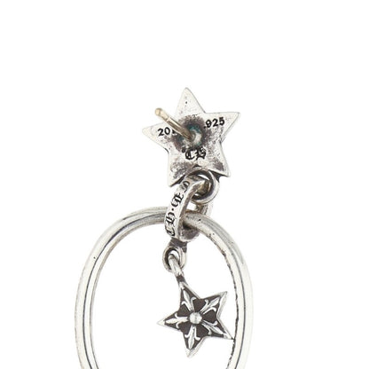 Chrome Hearts Paper Oval Star Silver Earring Size ONE SIZE