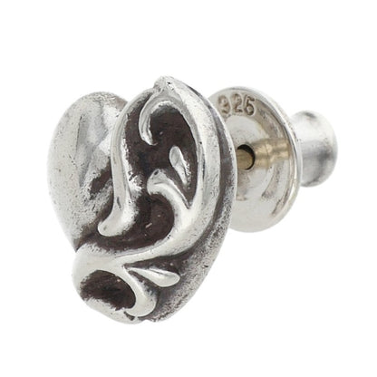 Chrome Hearts Heart Stud Silver Earring Size ONE SIZE
