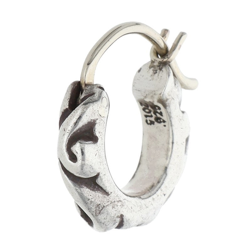 Chrome Hearts Tiny Scroll Hoop Silver Earring Size ONE SIZE