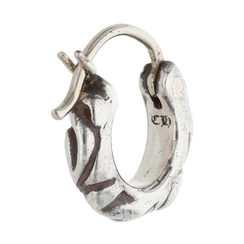 Chrome Hearts Tiny Scroll Hoop Silver Earring Size ONE SIZE