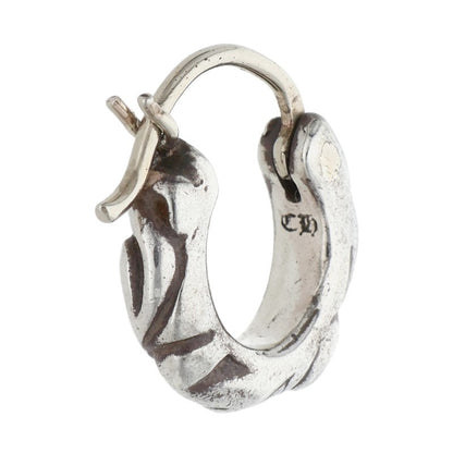 Chrome Hearts Tiny Scroll Hoop Silver Earring Size ONE SIZE
