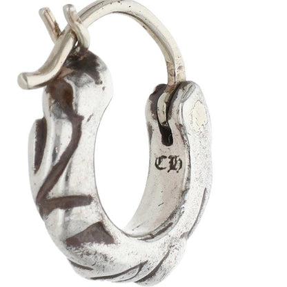 Chrome Hearts Tiny Scroll Hoop Silver Earring Size ONE SIZE