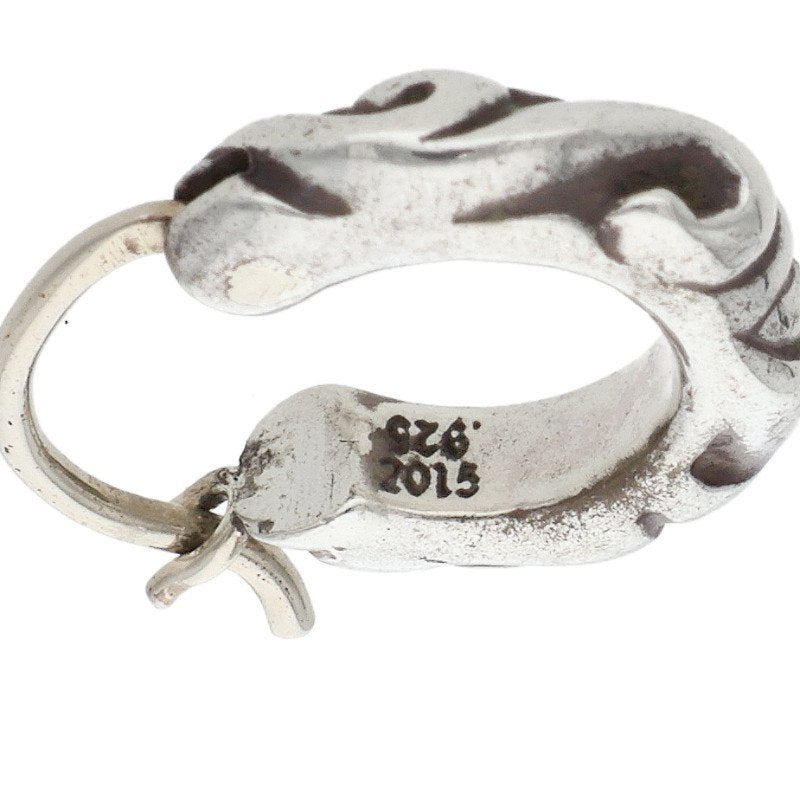 Chrome Hearts Tiny Scroll Hoop Silver Earring Size ONE SIZE