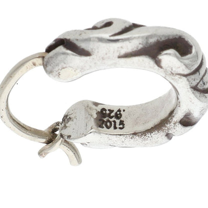 Chrome Hearts Tiny Scroll Hoop Silver Earring Size ONE SIZE
