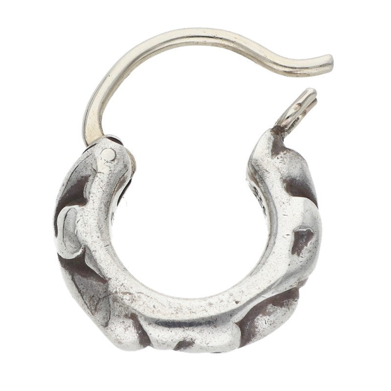 Chrome Hearts Tiny Scroll Hoop Silver Earring Size ONE SIZE