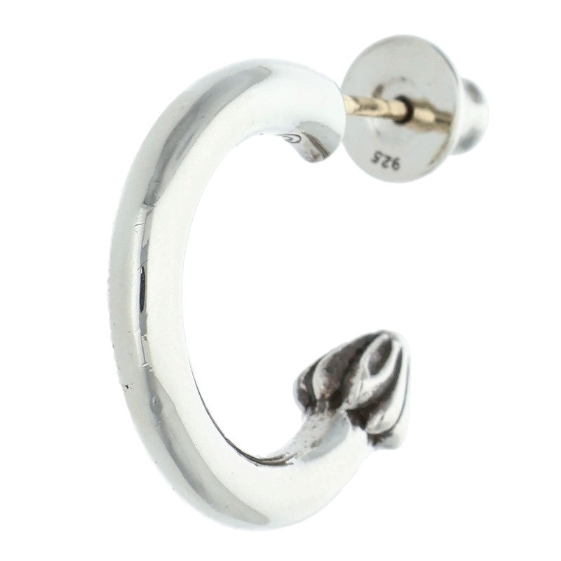 Chrome Hearts HOOP PLAIN Plain Silver Earring Size ONE SIZE