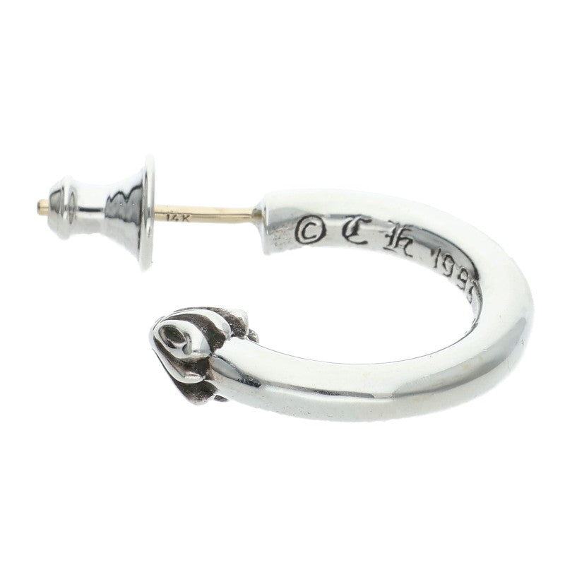Chrome Hearts HOOP PLAIN Plain Silver Earring Size ONE SIZE