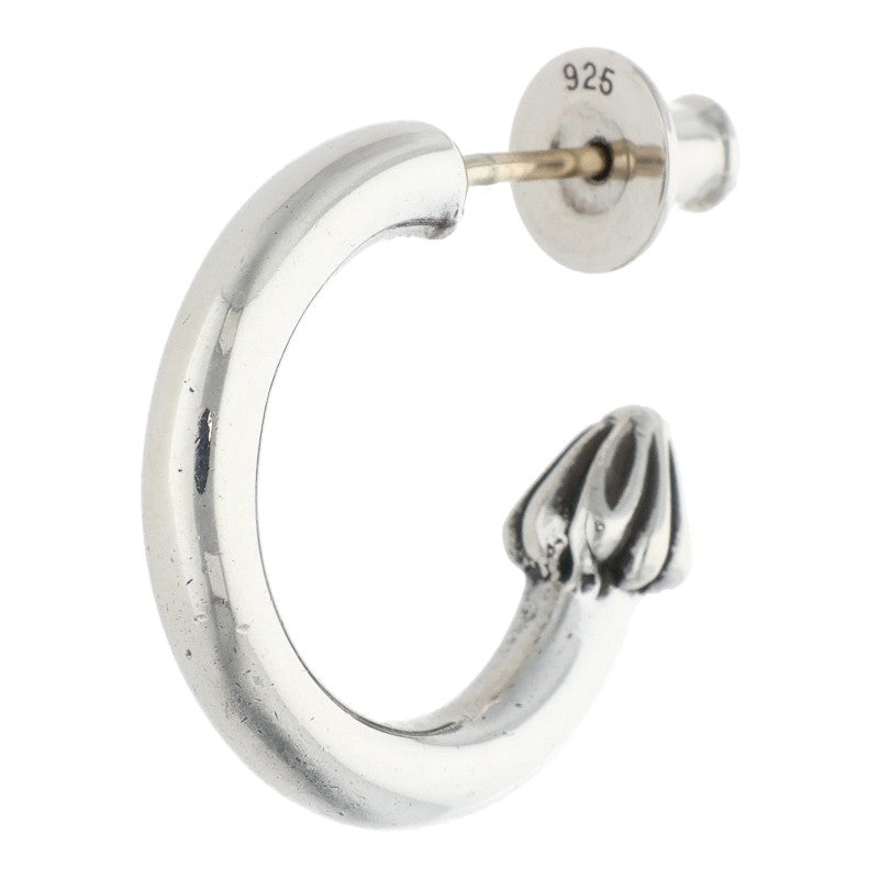 Chrome Hearts HOOP PLAIN Plain Silver Earring Size ONE SIZE