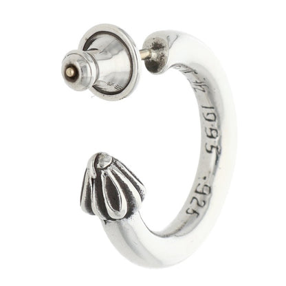 Chrome Hearts HOOP PLAIN Plain Silver Earring Size ONE SIZE