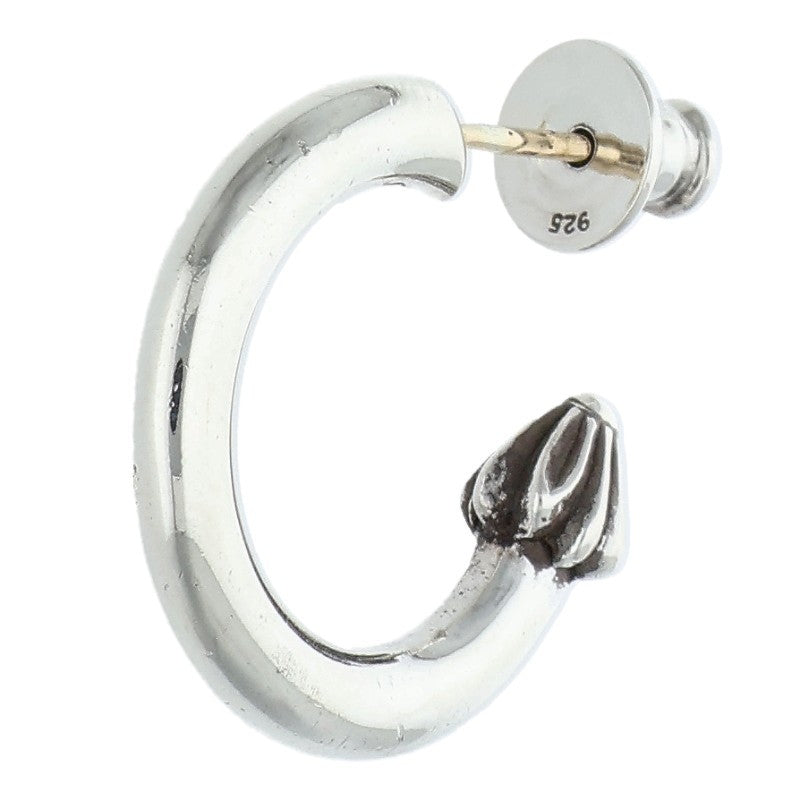 Chrome Hearts HOOP PLAIN Plain Silver Earring Size ONE SIZE