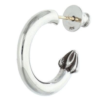 Chrome Hearts HOOP PLAIN Plain Silver Earring Size ONE SIZE