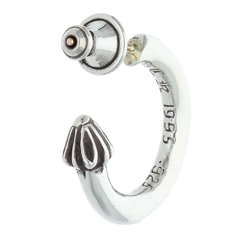 Chrome Hearts HOOP PLAIN Plain Silver Earring Size ONE SIZE