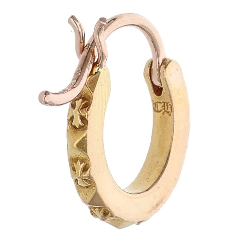 Chrome Hearts 22K Tiny TFP Hoop Gold Earring Size ONE SIZE