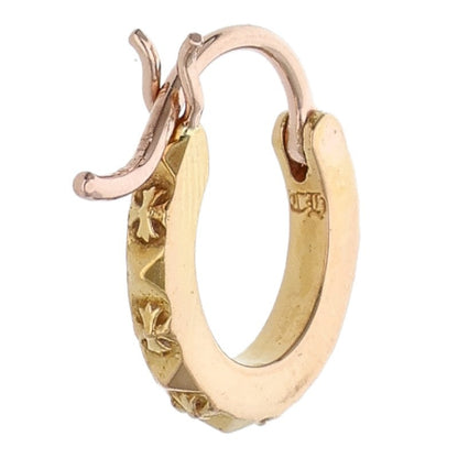 Chrome Hearts 22K Tiny TFP Hoop Gold Earring Size ONE SIZE
