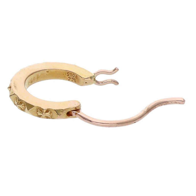 Chrome Hearts 22K Tiny TFP Hoop Gold Earring Size ONE SIZE
