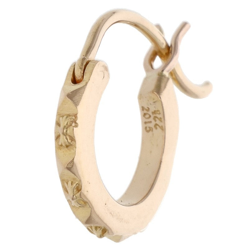 Chrome Hearts 22K Tiny TFP Hoop Gold Earring Size ONE SIZE