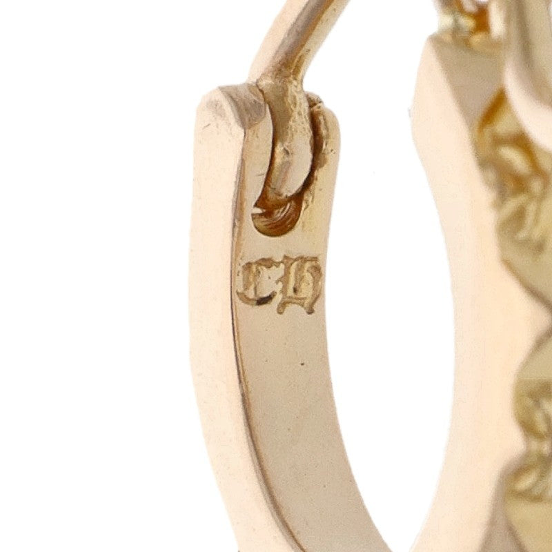 Chrome Hearts 22K Tiny TFP Hoop Gold Earring Size ONE SIZE