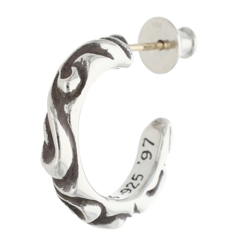 Chrome Hearts Scroll Hoop Silver Earring Size ONE SIZE