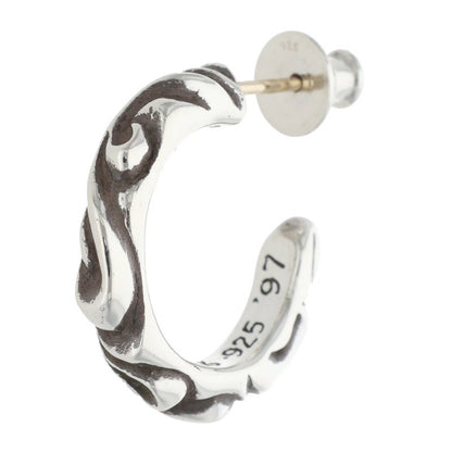 Chrome Hearts Scroll Hoop Silver Earring Size ONE SIZE