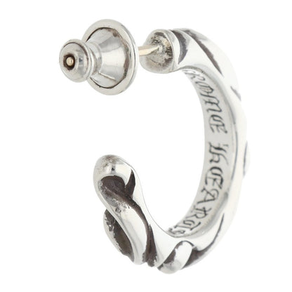 Chrome Hearts Scroll Hoop Silver Earring Size ONE SIZE