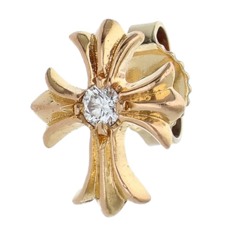 Chrome Hearts 22K CH CRS DIA 1 Gold Earring Size ONE SIZE
