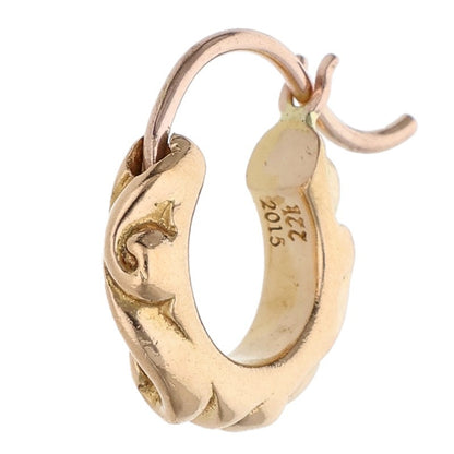 Chrome Hearts 22K TNY HOOP SCRL Hoop Earring Size ONE SIZE