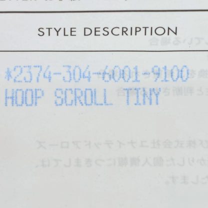 Chrome Hearts 22K TNY HOOP SCRL Hoop Earring Size ONE SIZE
