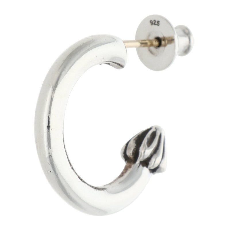 Chrome Hearts HOOP PLAIN Silver Earring Size ONE SIZE