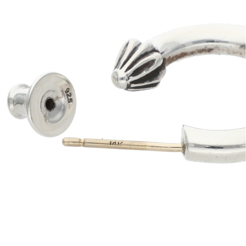 Chrome Hearts HOOP PLAIN Silver Earring Size ONE SIZE