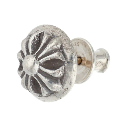 Chrome Hearts STUD CRSBLL Cross Silver Earring Size ONE SIZE