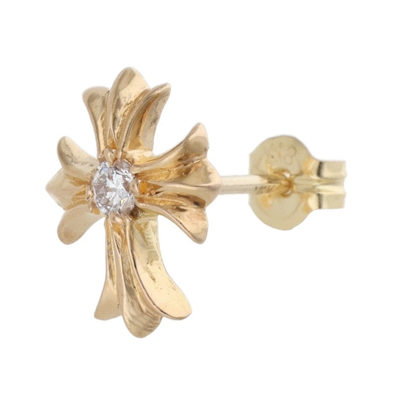 Chrome Hearts 22K CH Cross Stud Gold Earring Size ONE SIZE