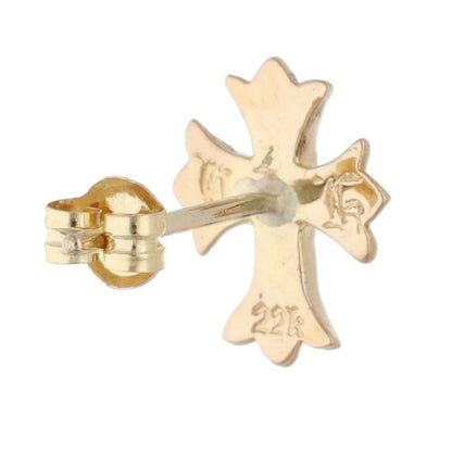 Chrome Hearts 22K CH Cross Stud Gold Earring Size ONE SIZE