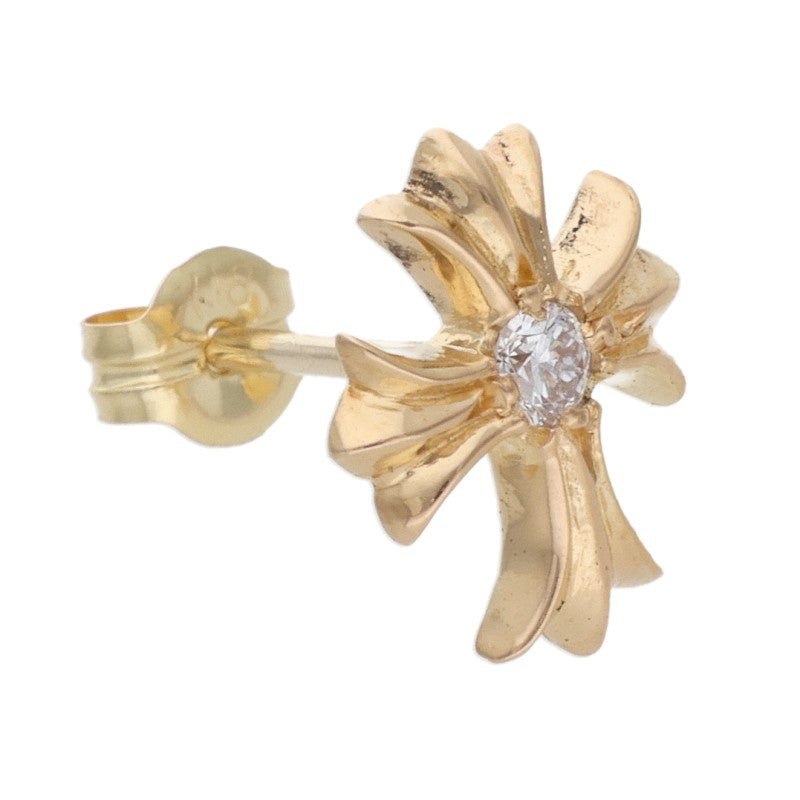 Chrome Hearts 22K CH Cross Stud Gold Earring Size ONE SIZE