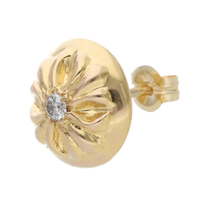 Chrome Hearts 22K Cross Ball Stud Gold Earring Size ONE SIZE
