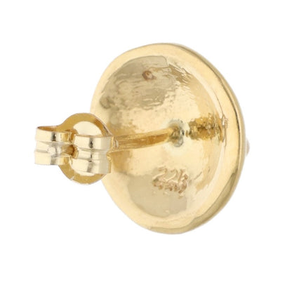 Chrome Hearts 22K Cross Ball Stud Gold Earring Size ONE SIZE