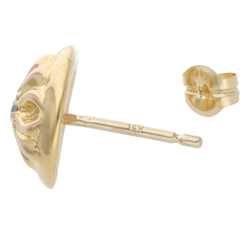 Chrome Hearts 22K Cross Ball Stud Gold Earring Size ONE SIZE