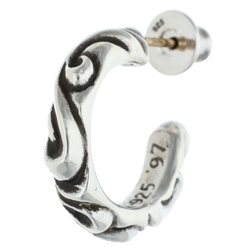 Chrome Hearts Scroll Hoop Silver Earring Size ONE SIZE