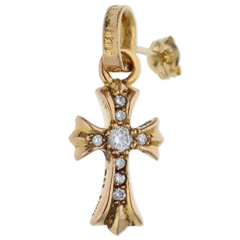 Chrome Hearts 22K Baby Fat Pave Gold Earring Size ONE SIZE