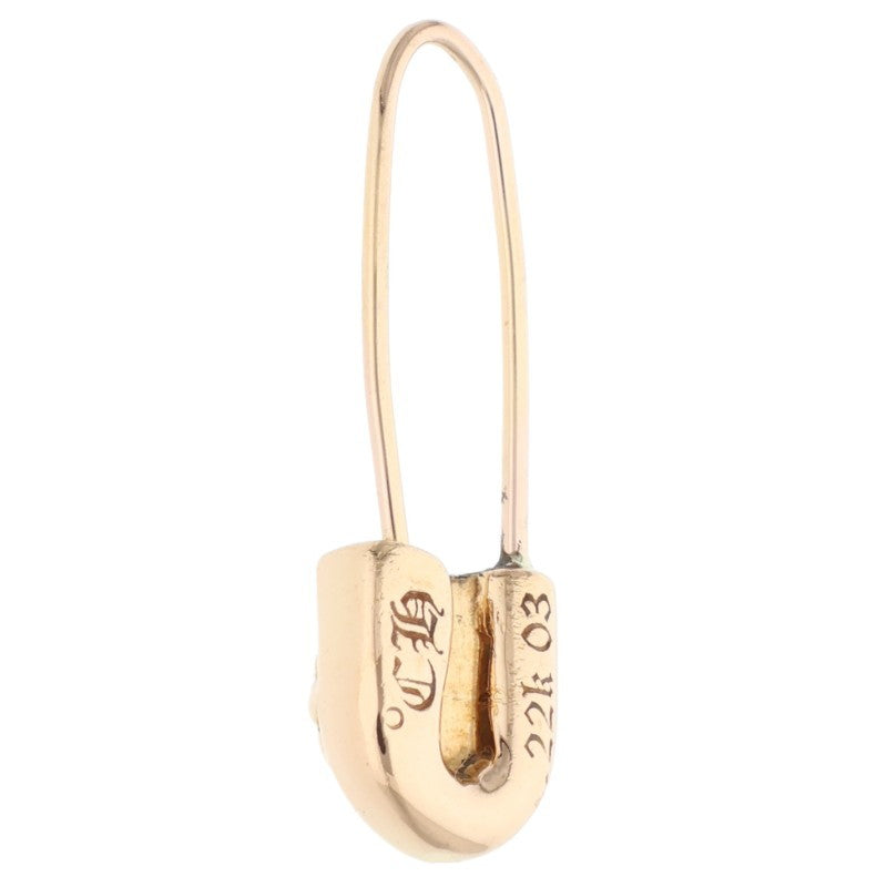Chrome Hearts 22K Safety Pin 1 Gold Earring Size ONE SIZE