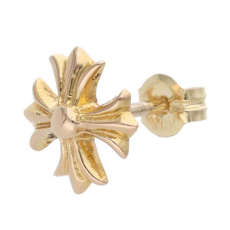 Chrome Hearts 22K No2 CH Plus Gold Earring Size ONE Yellow