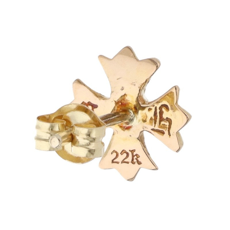 Chrome Hearts 22K No2 CH Plus Gold Earring Size ONE Yellow