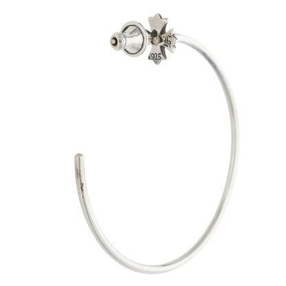 Chrome Hearts CH Plus Hoop Silver Earring Size ONE SIZE