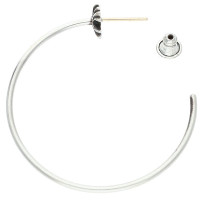 Chrome Hearts CH Plus Hoop Silver Earring Size ONE SIZE