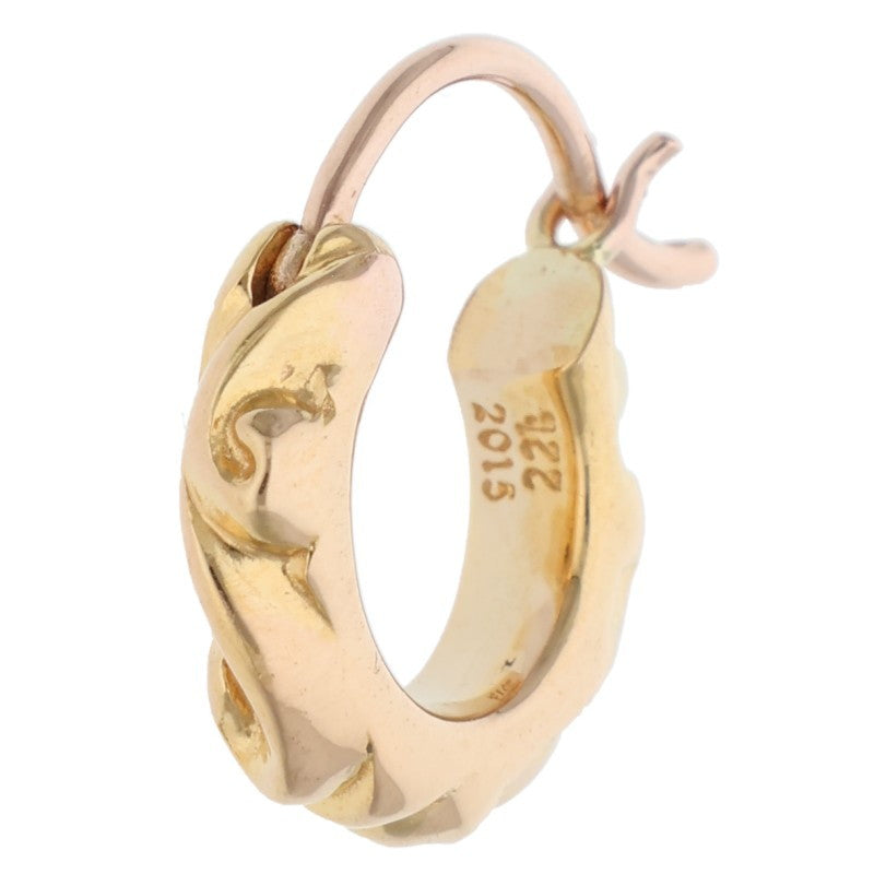 Chrome Hearts 22K Gold Tiny Hoop Earring Size ONE SIZE